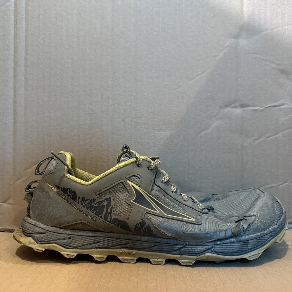 Altra Lone Peak Shoes Mens Size 12 Gray Trail Running Sneakers AL0A4PE5 311